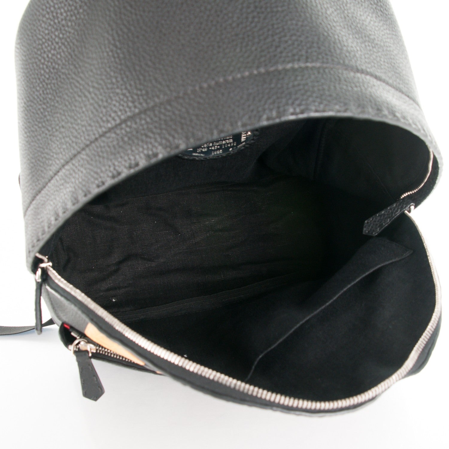 Fendi Cuoio Romano Selleria Crocodile Monster Eyes Backpack Black Girasole 5 of 7