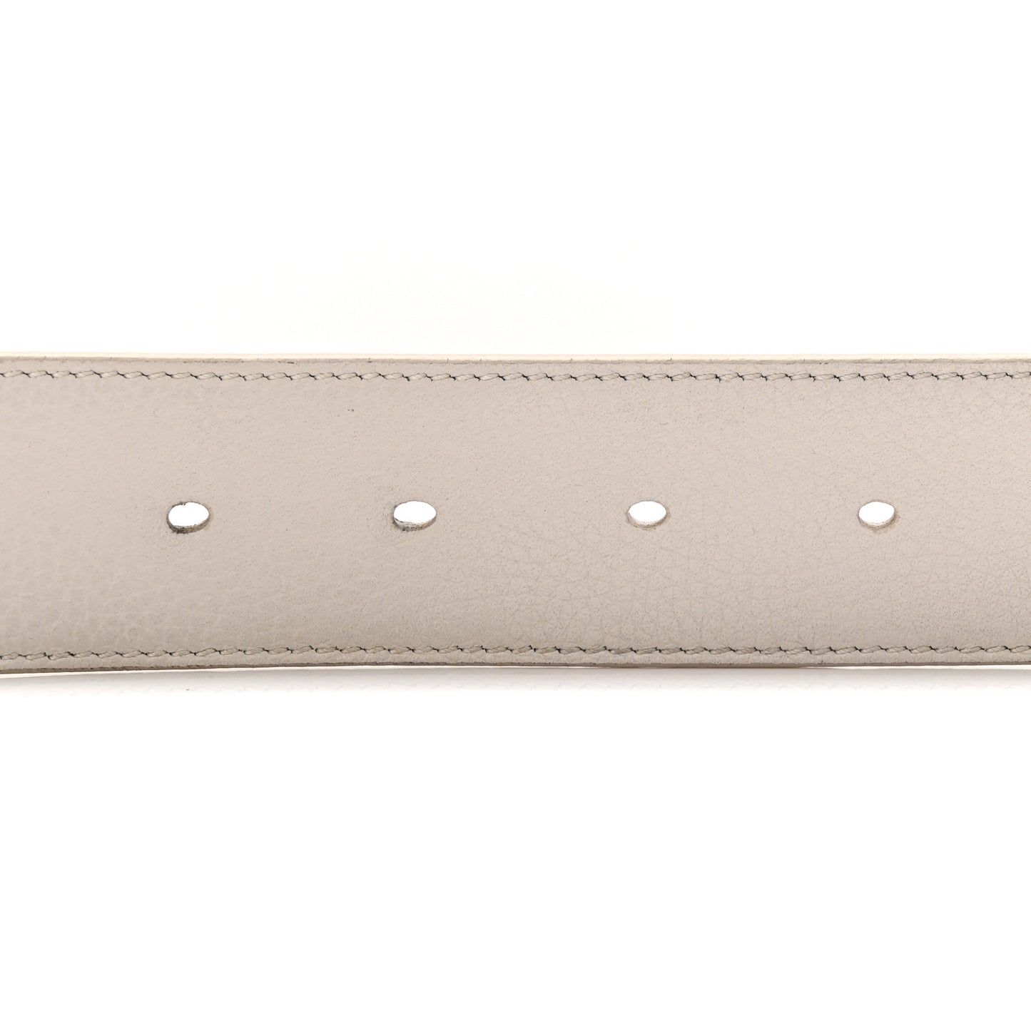 Grained Calfskin CD Icon Belt 95 38 White