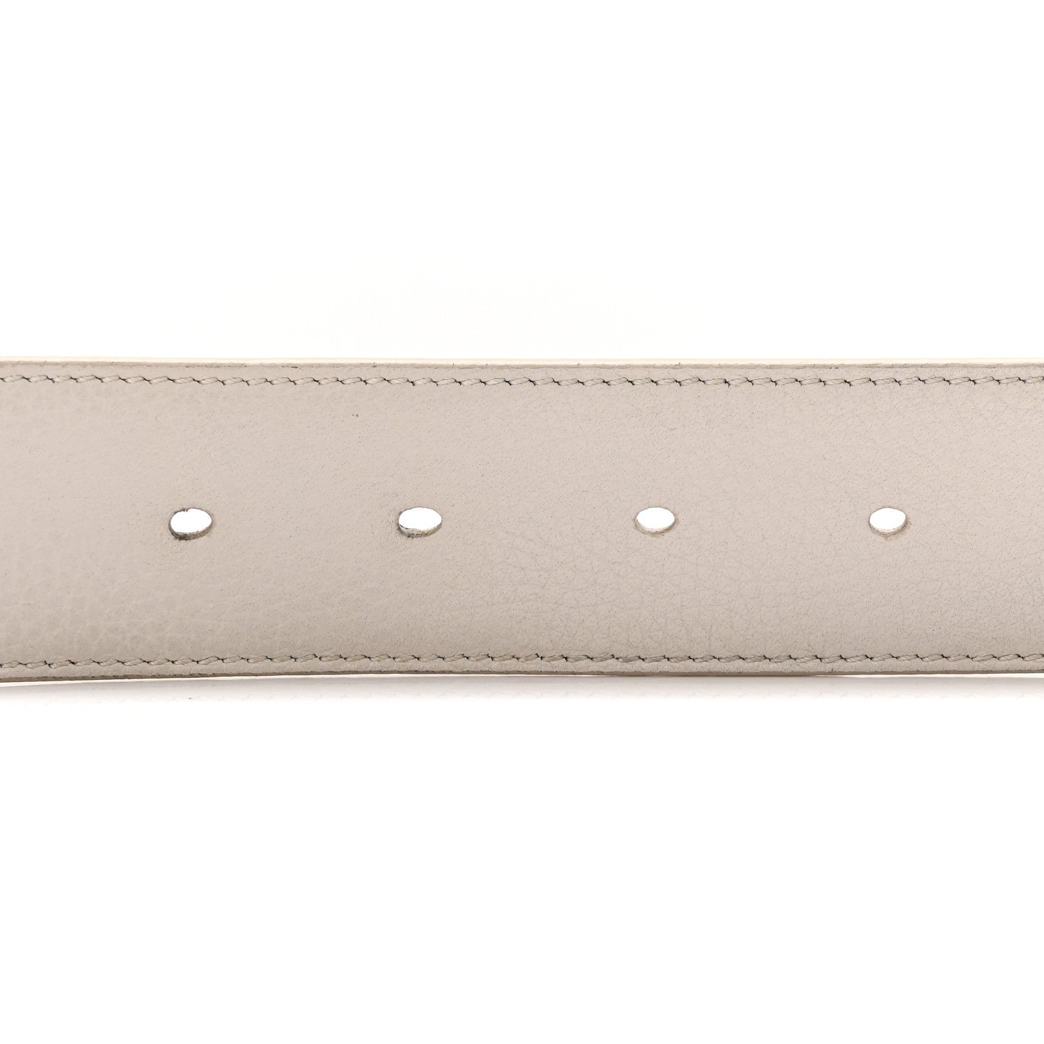 Christian Dior Grained Calfskin CD Icon Belt 95 38 White 5 of 8
