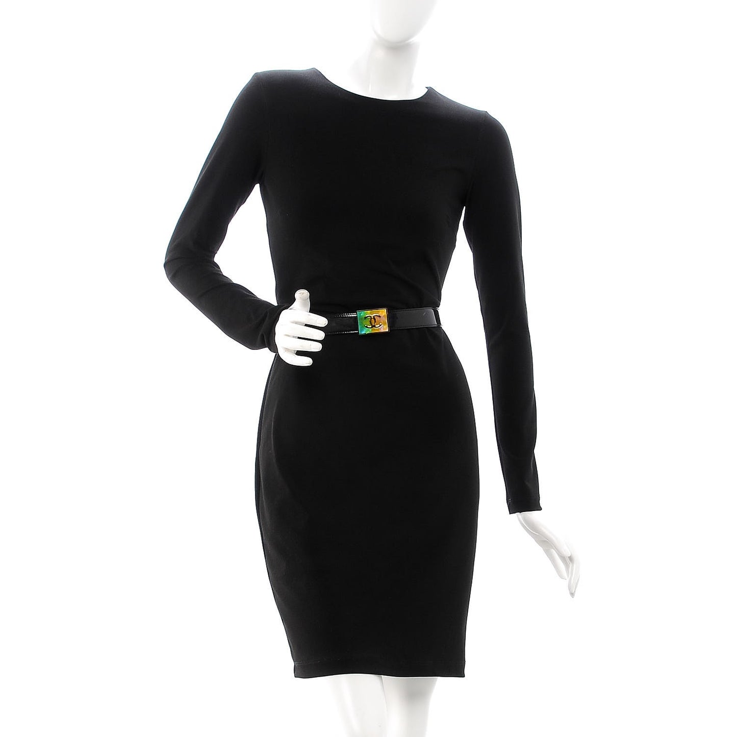 Patent Resin CC Belt 80 32 Black Multicolor