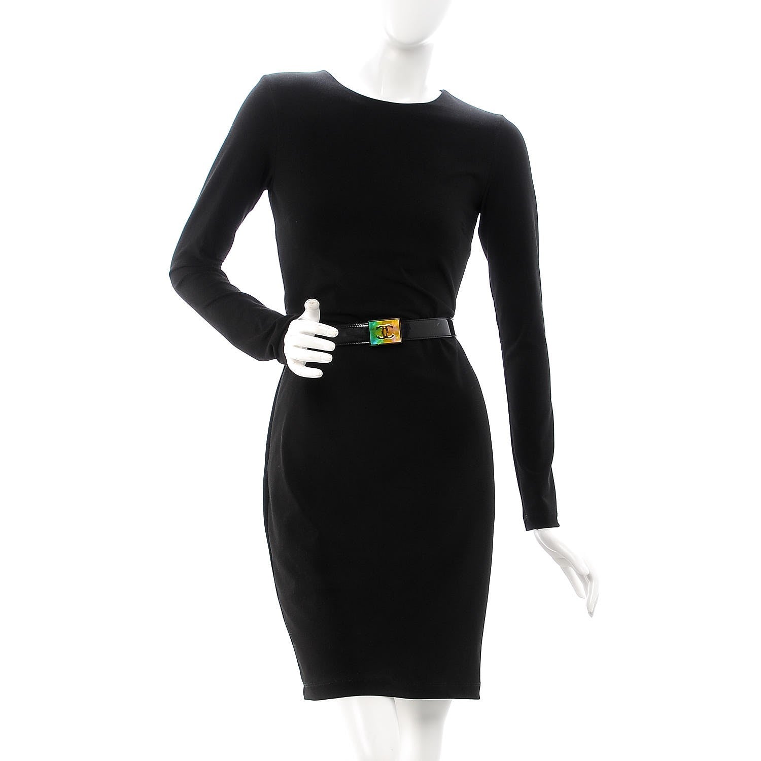 Chanel Patent Resin CC Belt 80 32 Black Multicolor 2 of 8