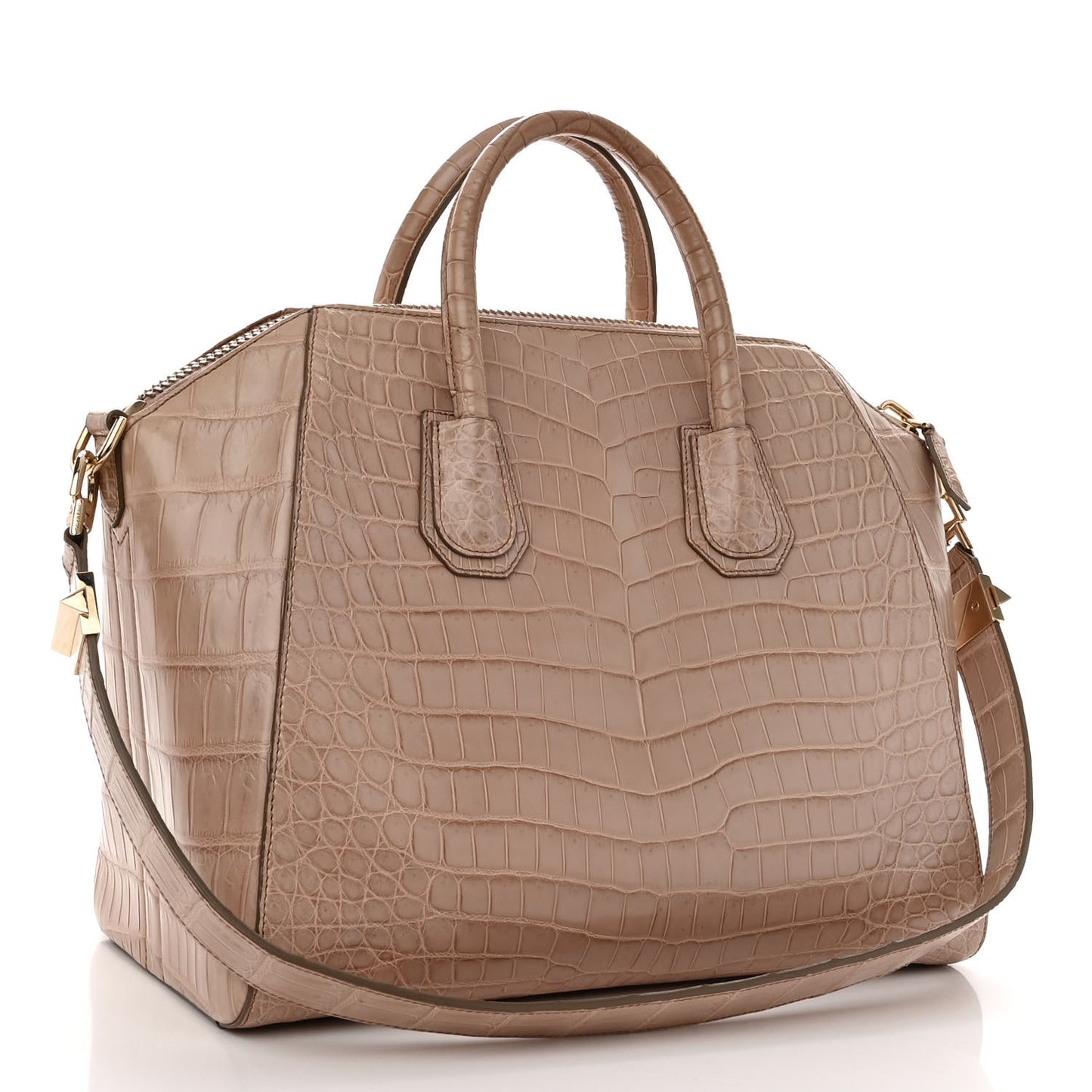 Crocodile Medium Antigona Nude Pink
