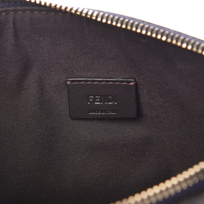 Fendi X FILA Vitello Century Mania Bi-Color FF 1974 Embossed Small Flat Clutch Nebula Blueberry Multicolor 6 of 11