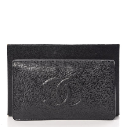 Chanel Caviar Timeless CC Yen Wallet Black 14 of 14