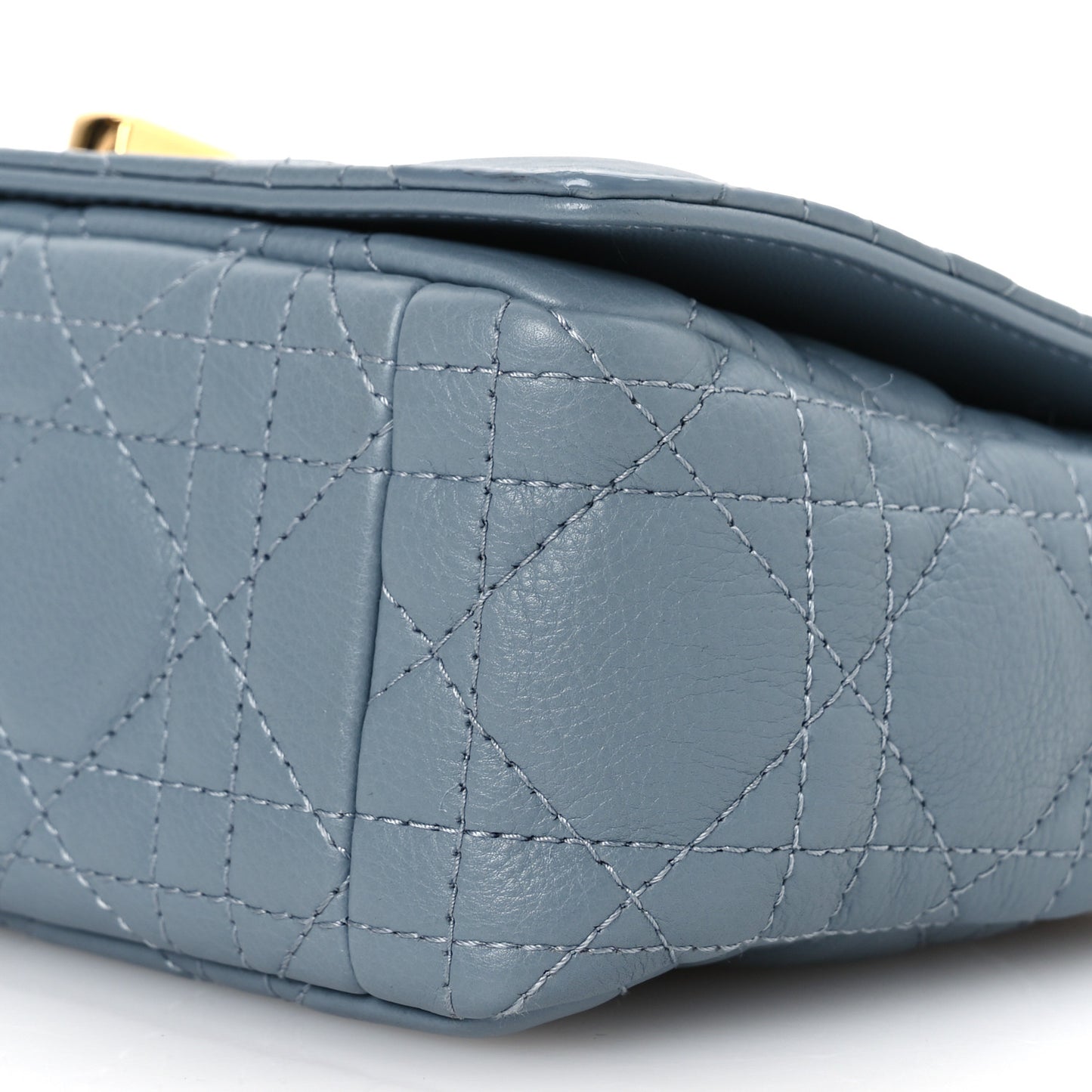 Calfskin Cannage Small Caro Bag Cloud Blue