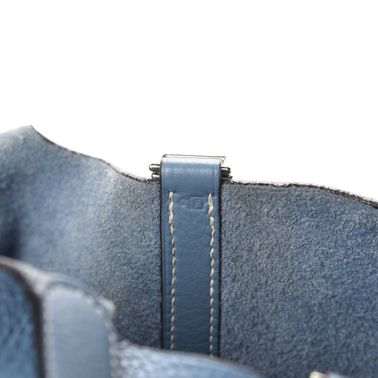 Hermes Taurillon Clemence Picotin 18 PM Blue Jean 9 of 11