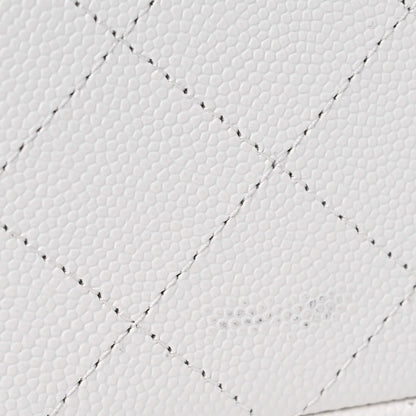 Chanel Caviar Quilted Medium Double Flap White 9 of 10