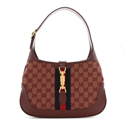 Gucci Monogram Azalea Calfskin Web Small Jackie 1961 Hobo Sahara Rubino Chardonnay 1 of 10