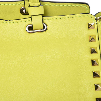 Valentino Garavani Vitello Medium Rockstud Tote Yellow Fluo 10 of 10