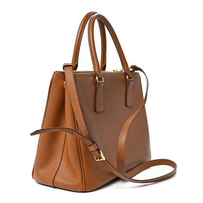 Prada Saffiano Lux Large Galleria Double Zip Tote Caramel 3 of 11
