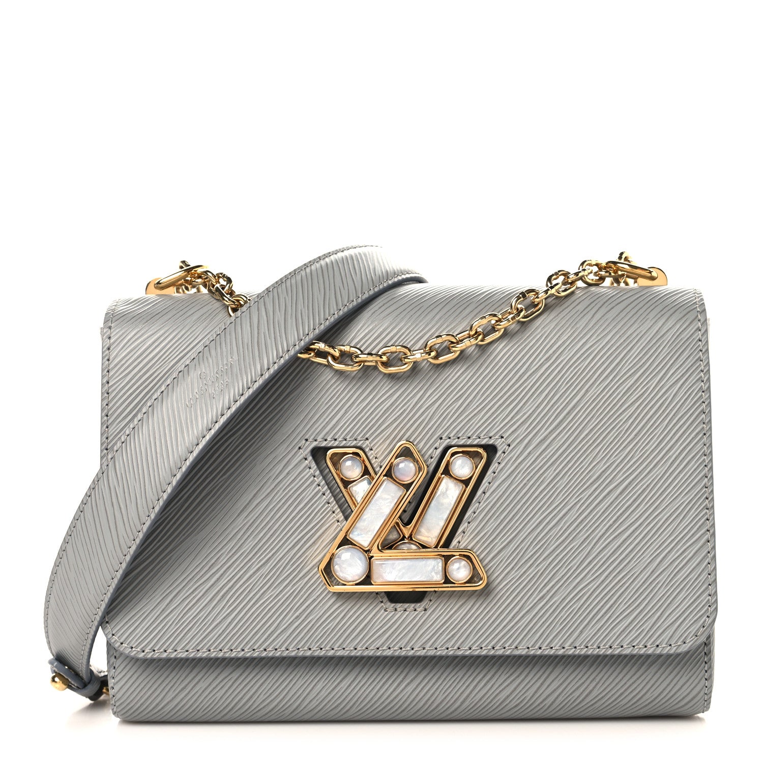 Louis Vuitton Epi Moonstone Twist Shoulder Bag MM Grey 1 of 10