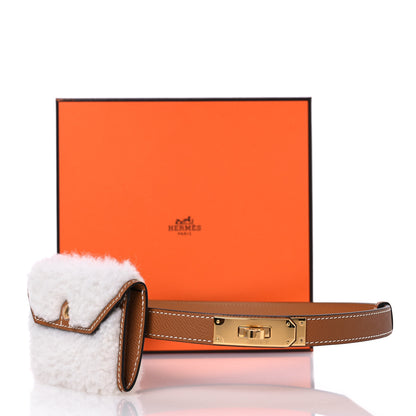Hermes Epsom Teddy Kelly Pocket Belt Gold Ecru 8 of 8