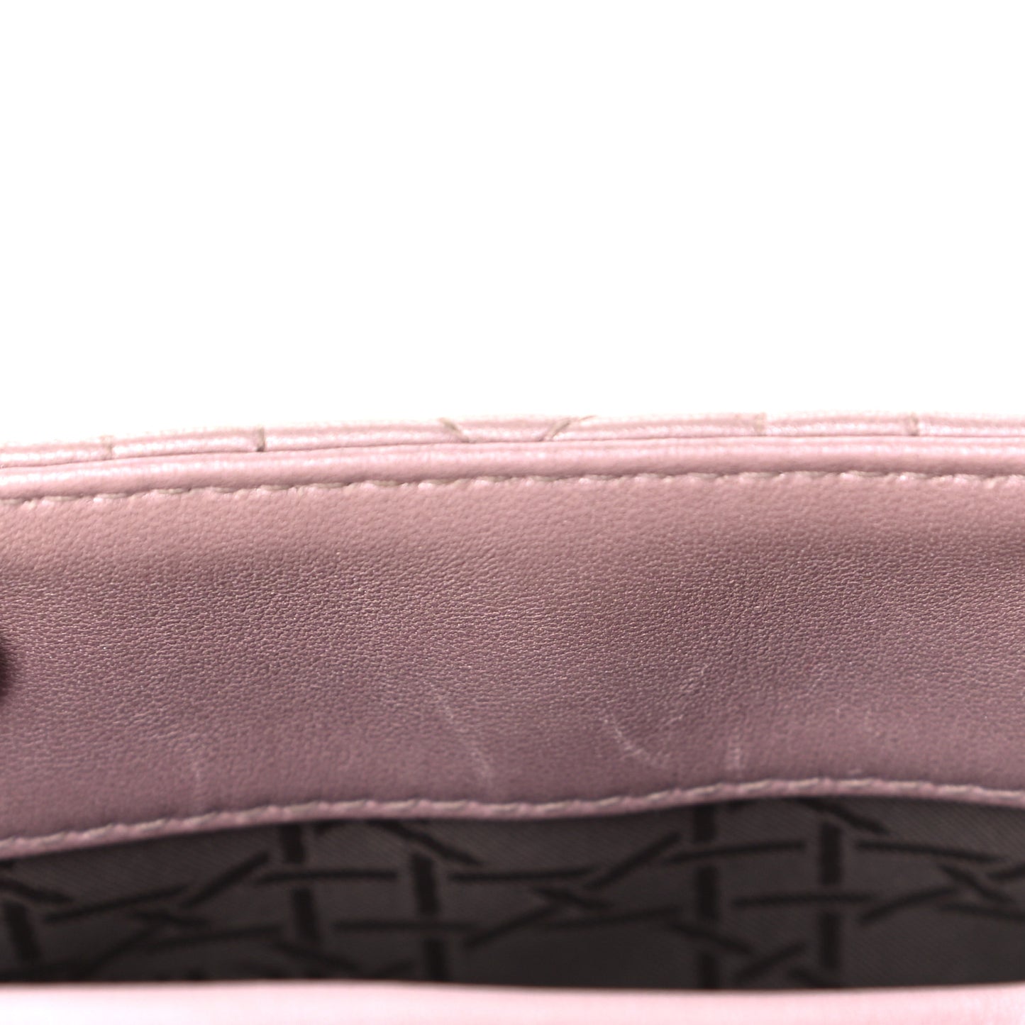 Metallic Lambskin Cannage Mini Lady Dior Lotus