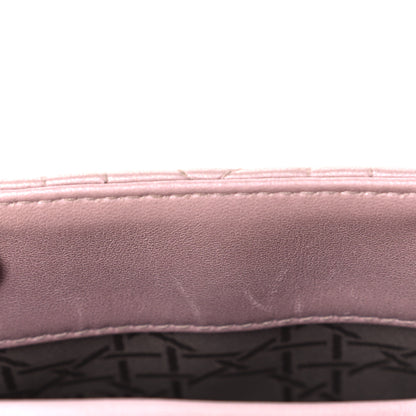 Christian Dior Metallic Lambskin Cannage Mini Lady Dior Lotus 14 of 20