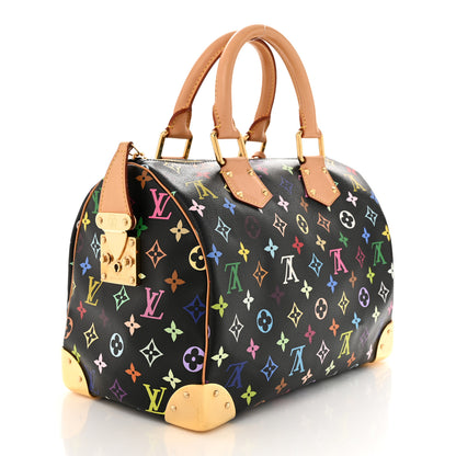 Louis Vuitton Monogram Multicolor Speedy 30 Black 3 of 10