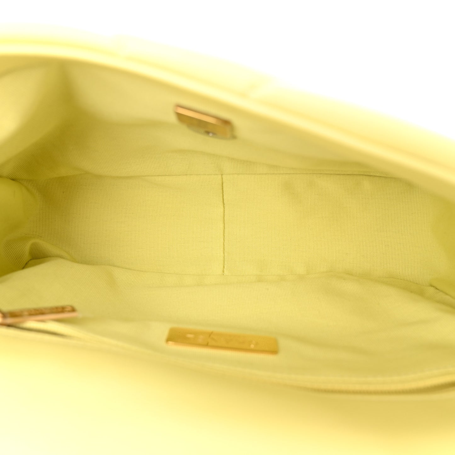 Lambskin Quilted Medium Chanel 19 Flap Yellow