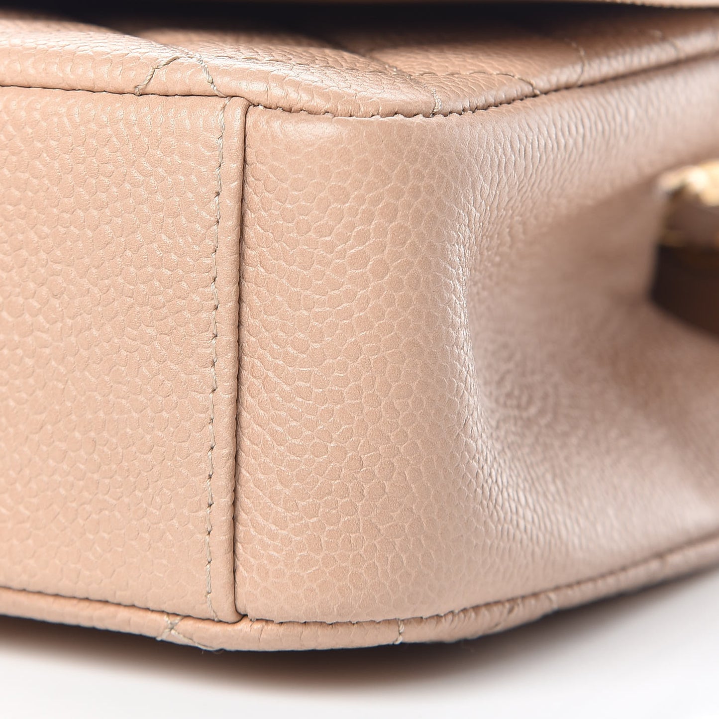 Caviar Quilted Medium CC Filigree Flap Beige
