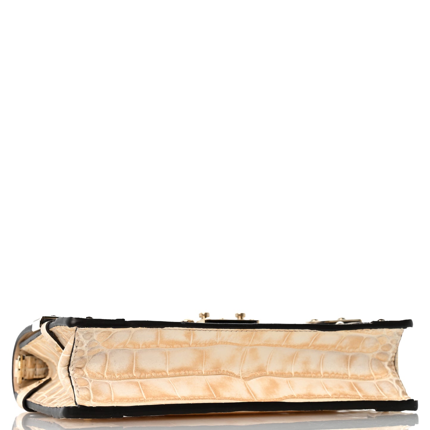 Alligator Trunk Chain Wallet Pearl