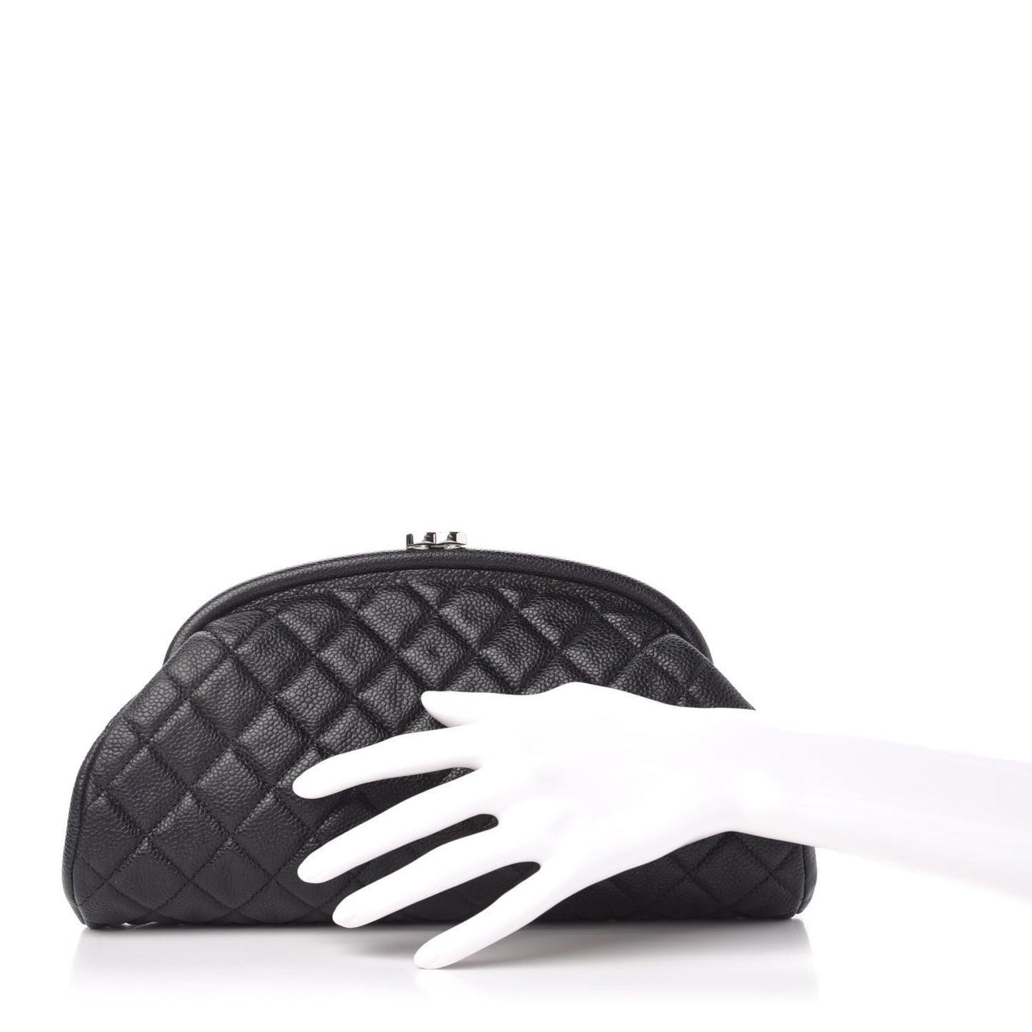 Caviar Quilted Timeless Clutch Black