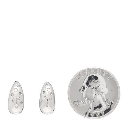 David Yurman Sterling Silver Diamond 15mm Pure Form Earrings 2 of 4