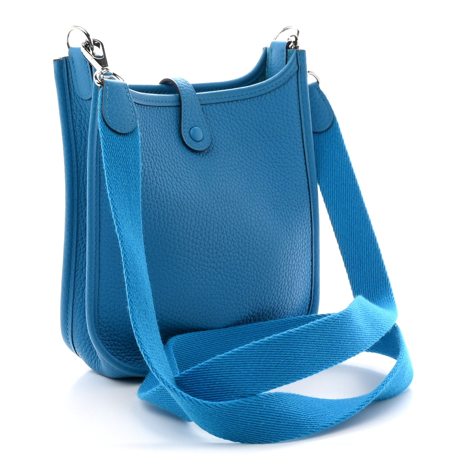 Hermes Taurillon Clemence Evelyne TPM Bleu Frida 3 of 10