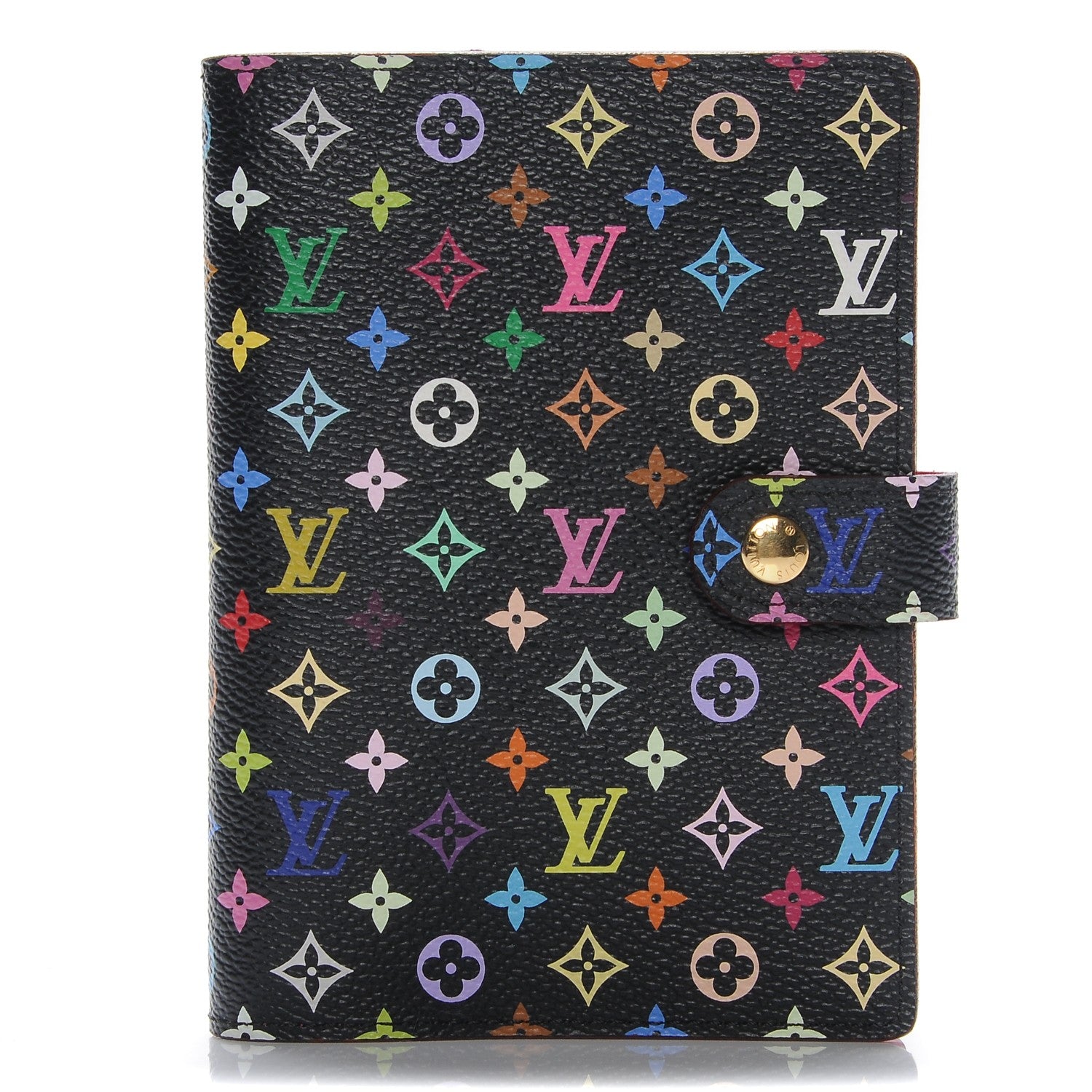 Louis Vuitton Monogram Multicolor Small Ring Agenda Cover Black Grenade 1 of 6
