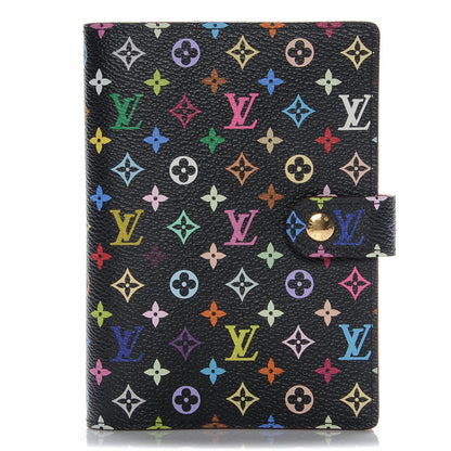 Louis Vuitton Monogram Multicolor Small Ring Agenda Cover Black Grenade 1 of 6
