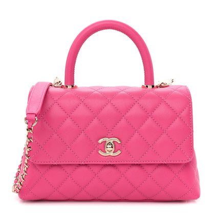 Chanel Caviar Quilted Mini Coco Handle Flap Rose 1 of 11