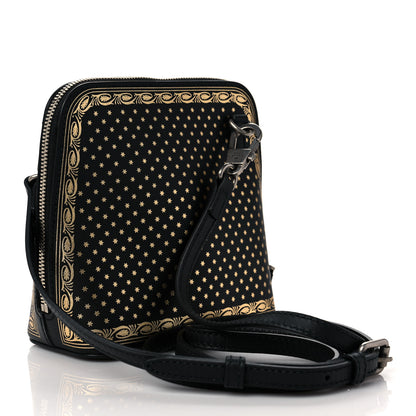 Gucci X SEGA Calfskin GUCCY Stars Mini Dome Shoulder Bag Black Gold 4 of 9