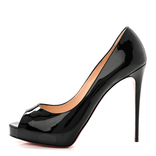 Christian Louboutin Patent New Very Prive 120 Pumps 40 Black