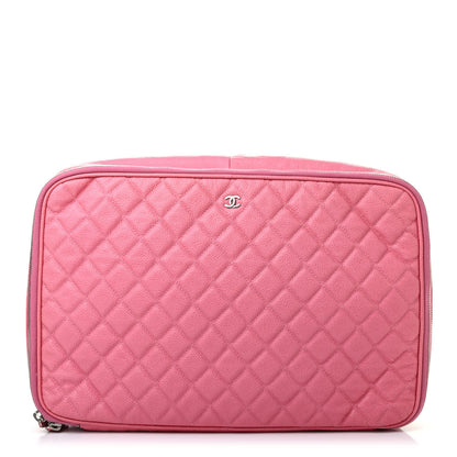 Chanel Caviar Quilted Cosmetic Pouch Pink 1 of 12