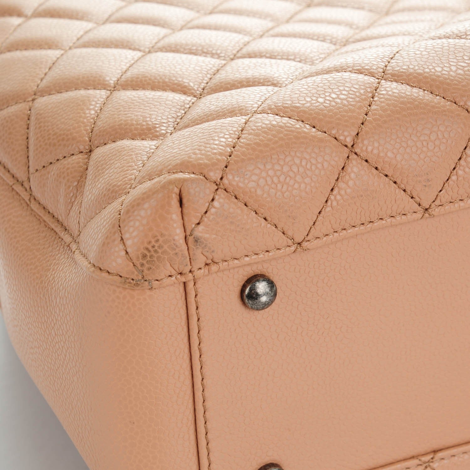 Chanel Caviar Quilted Large City Shopping Tote Beige 9 of 9