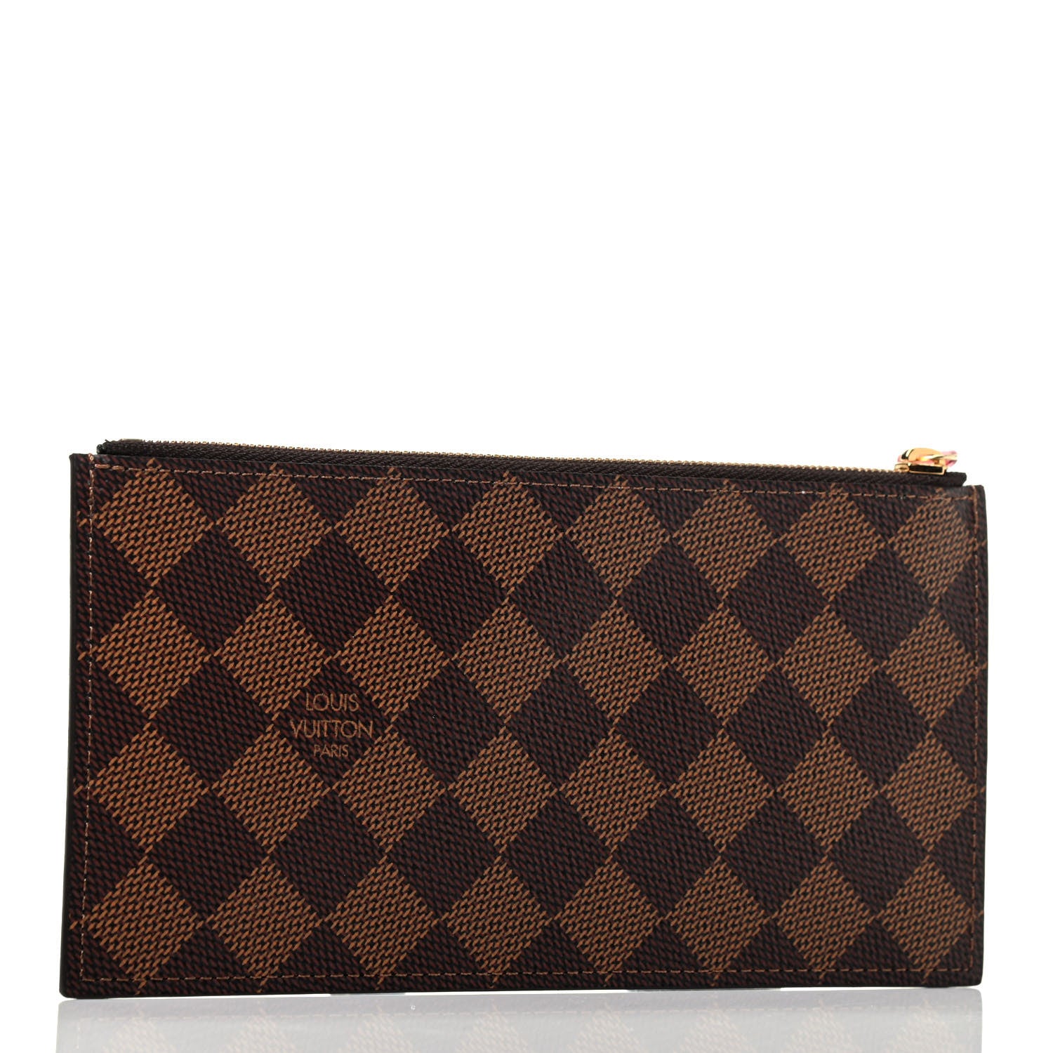 Louis Vuitton Damier Ebene Studded Felicie Chain Wallet Zippered Insert 3 of 6
