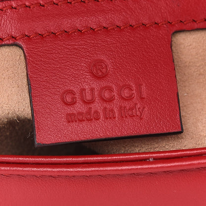 Gucci Calfskin Matelasse Small GG Marmont Shoulder Bag Hibiscus Red 6 of 9