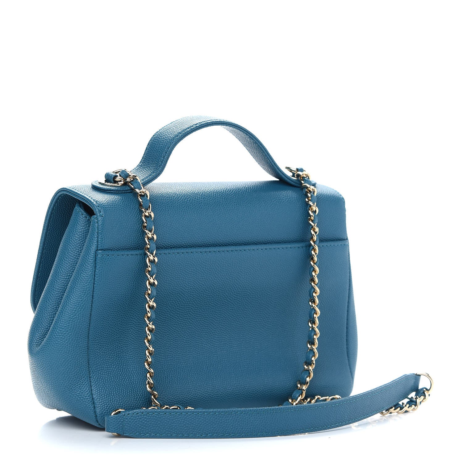 Chanel Caviar Quilted Small Business Affinity Flap Blue 2 of 8