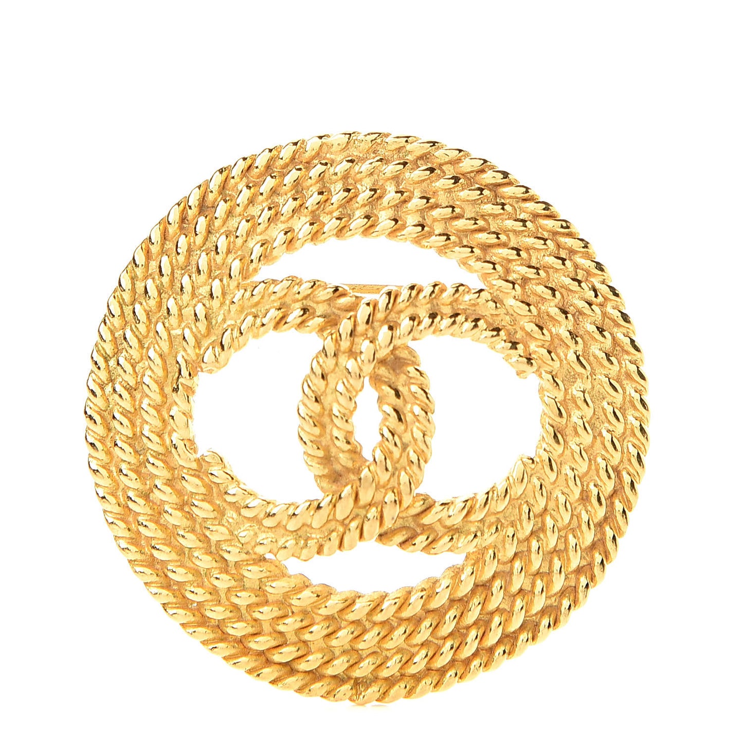 Rope CC Brooch Gold