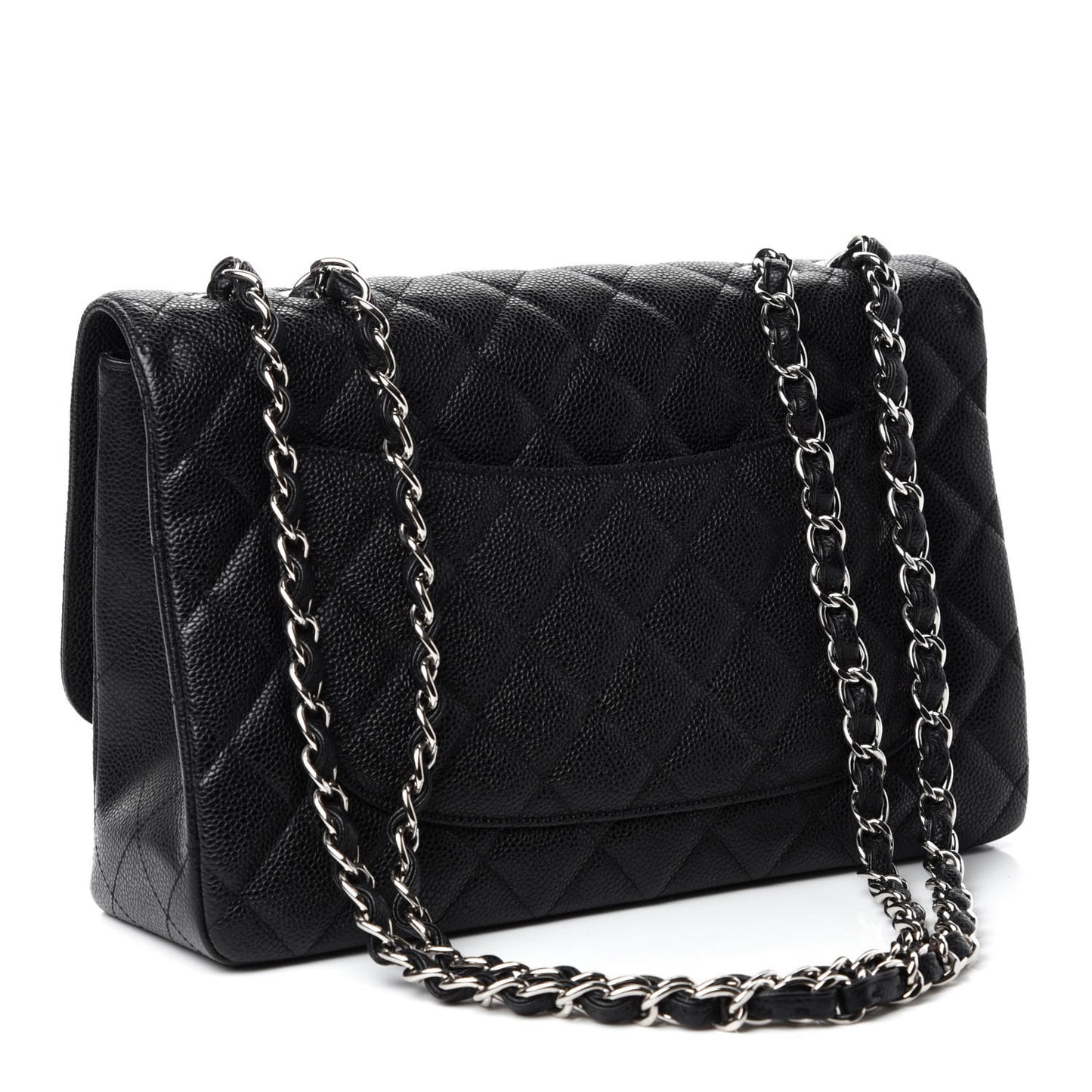 Caviar Quilted Jumbo Single Flap Black
