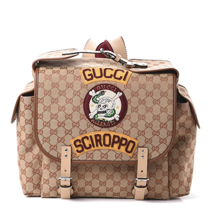 Gucci Monogram Childrens Sciroppo Patch Backpack Beige 1 of 9