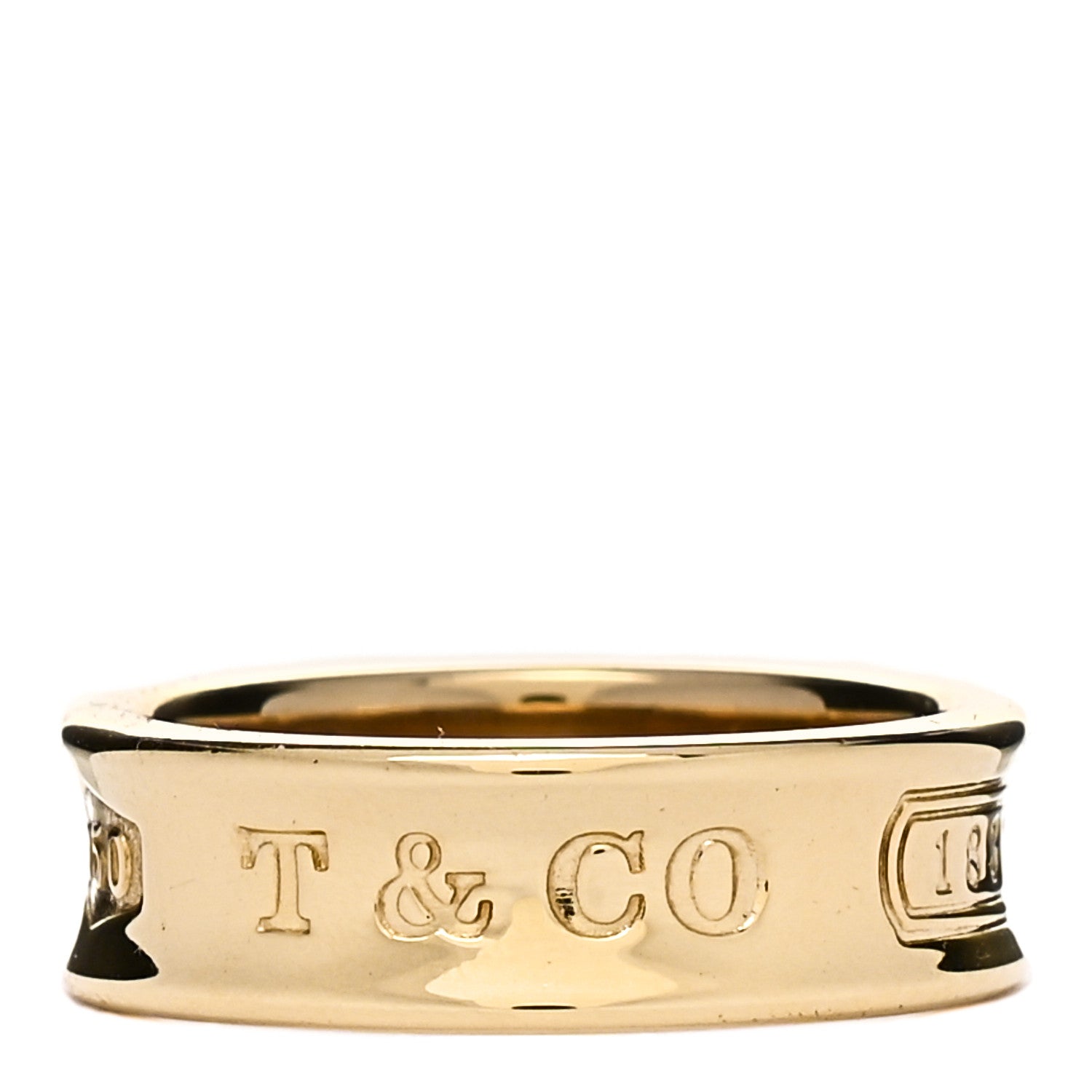Tiffany 18K Yellow Gold 1837 Band Ring 52 6 1 of 5