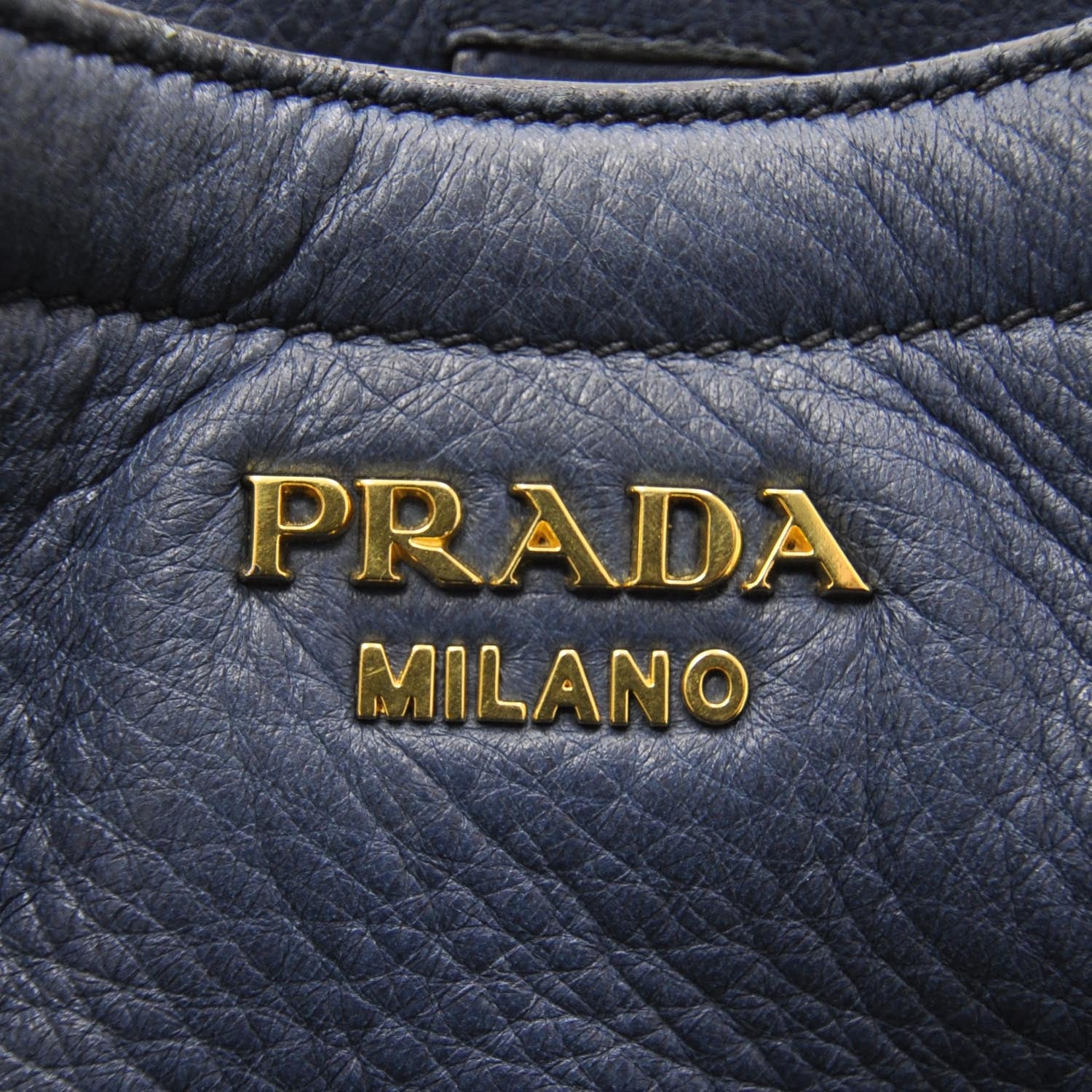 Prada Cervo Deerskin Large Tote Denim 8 of 9