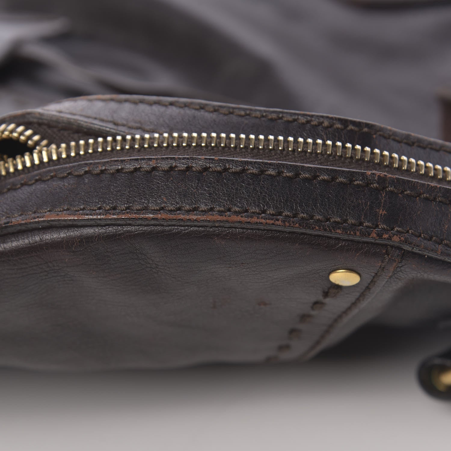 Saint Laurent Calfskin Oversized Muse Brown 10 of 19