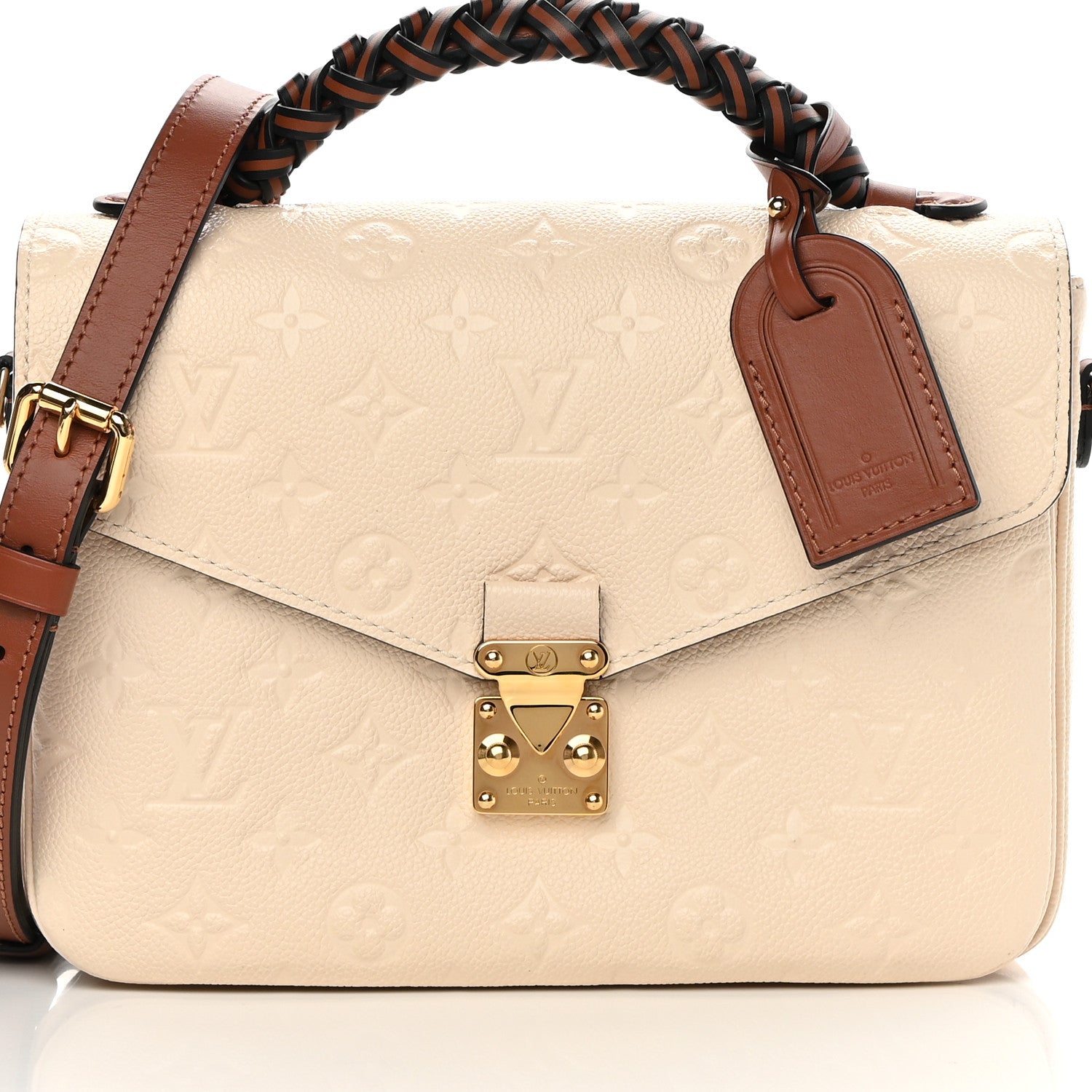 Louis Vuitton Empreinte Braided Pochette Metis Creme Beige Caramel 7 of 15