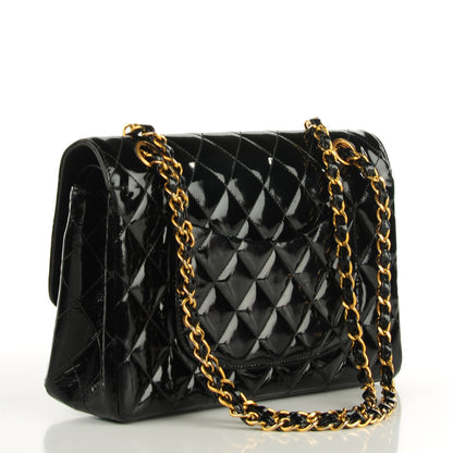 Chanel Patent Quilted Medium Double Flap Black 4 of 16
