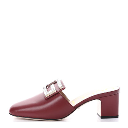 Gucci Malaga Kid Crystal Square G Madelyn Mules 38 Romantic Cerise 1 of 7