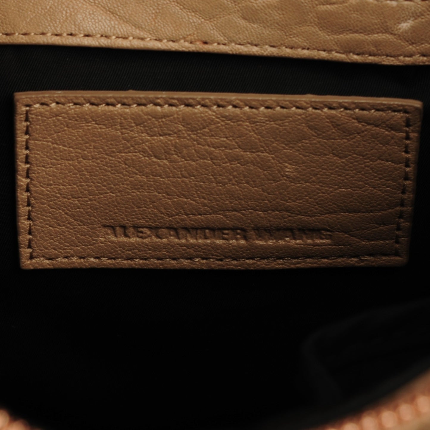 Pebbled Lambskin Rockie Latte Rose Gold Hardware
