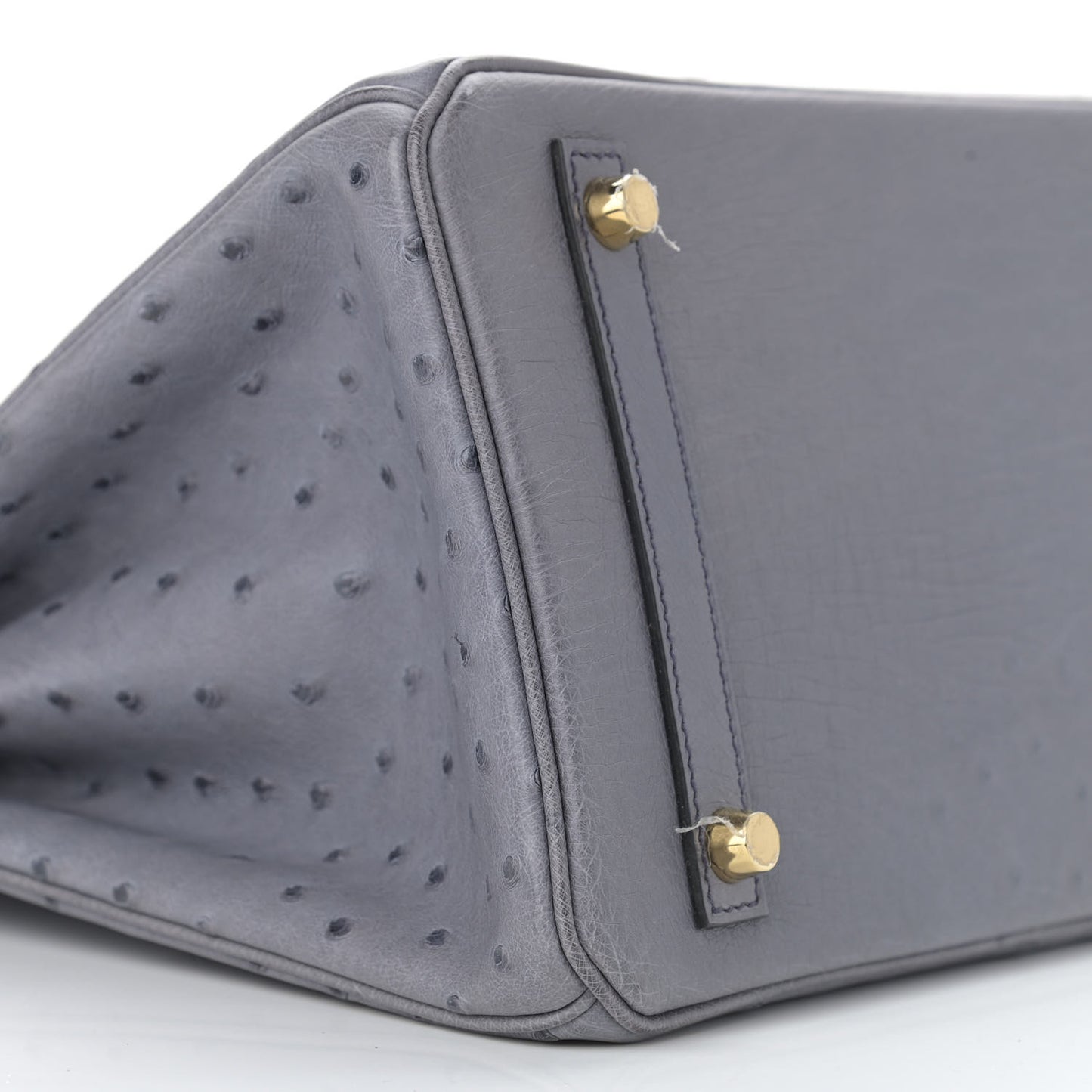 Ostrich Birkin 30 Gris Agate