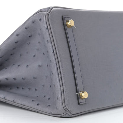 Hermes Ostrich Birkin 30 Gris Agate 9 of 13