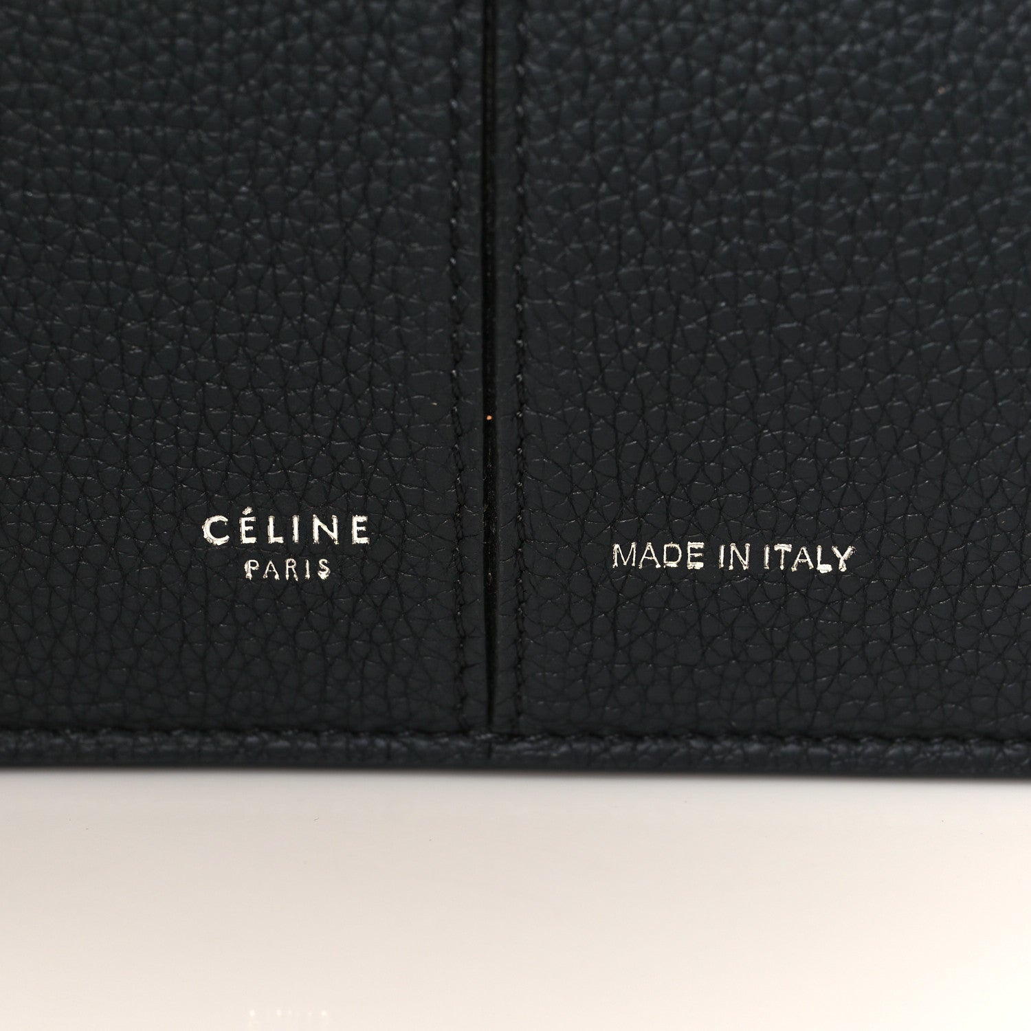 Celine Baby Grained Calfskin Medium Tri-Fold Bag Black 6 of 8