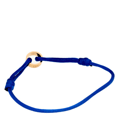 Cartier 18K Pink Gold Charity LOVE Adjustable Cord Bracelet Blue 2 of 6