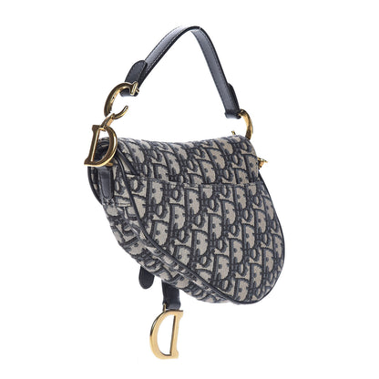 Christian Dior Oblique Mini Saddle Bag Blue 3 of 10